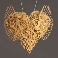 Clockwork Love Wings Gold Large