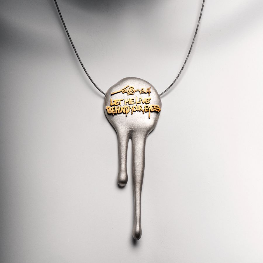 Let Me Live Behind Your Eyes, Laser3.14 paint-drop necklace